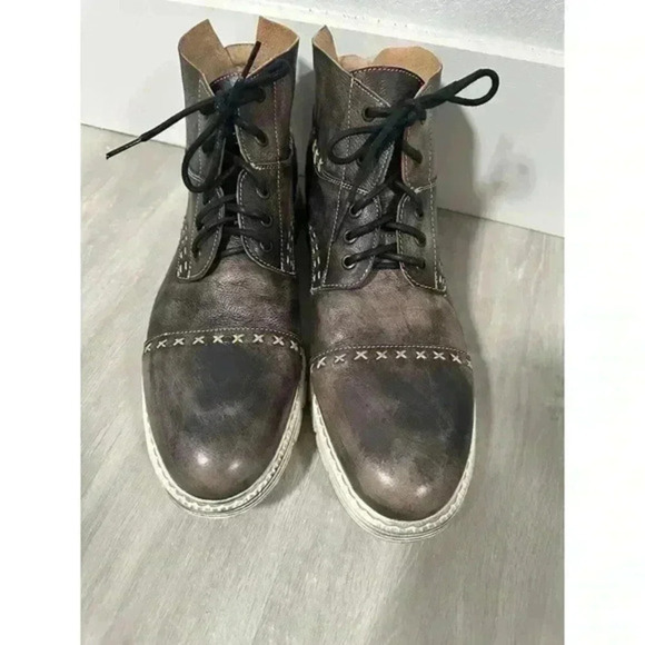 Bed Stu casual Men's Bowery Sneaker Boot -‎ Black Driftwood Us 10 - Picture 1 of 9